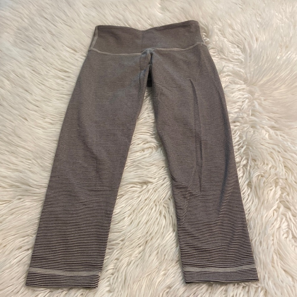 Lululemon Leggings size 2 used but good condition tan with black stripes